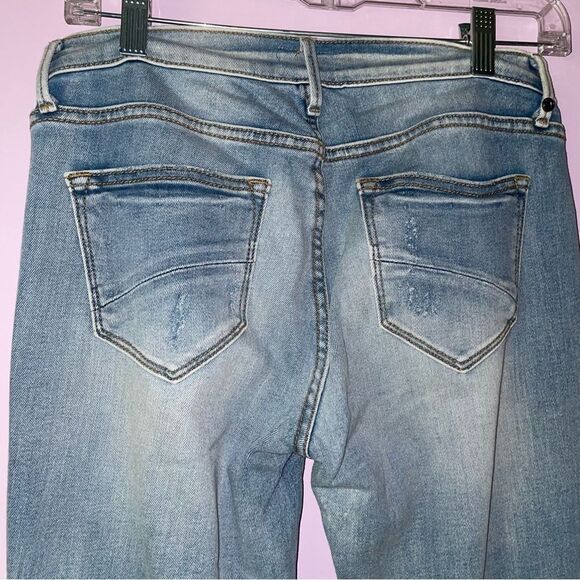 Driftwood Beau Skinny Jeans Size 26 Pearl Studded Light Wash Distressed - Picture 7 of 9